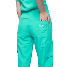 Load image into Gallery viewer, V- House: Caribbean Blue (teal) scrub Pants

